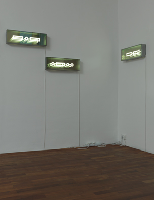 BRIGITTE KOWANZ: 2013, LEDs, Spiegel. 
