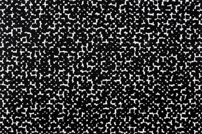 Esther  Stocker: 2008, Acryl auf Baumwolle, 200 x 300 cm. 