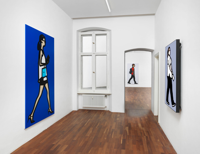 Julian Opie: Ausstellungsansicht Krobath Berlin 2014. 