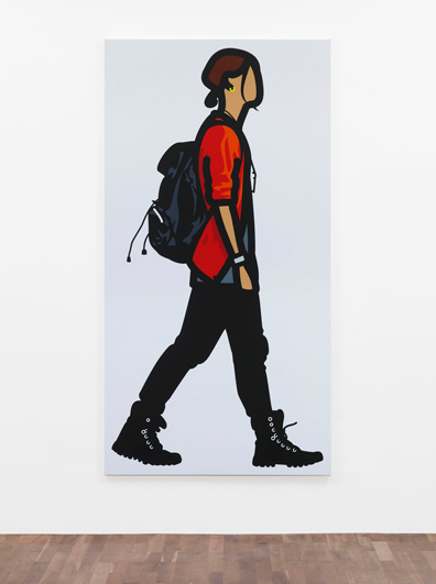 Julian Opie: Vinyl on wooden stretcher
218 x 113 x 3,5 cm
Unikat. 