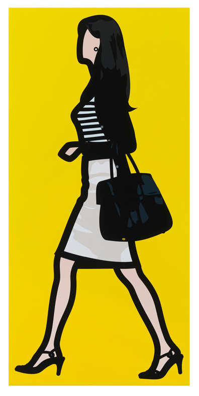 Julian Opie: Silkscreen on painted wooden board
108 x 51,5 x 3 cm
Unikat. 