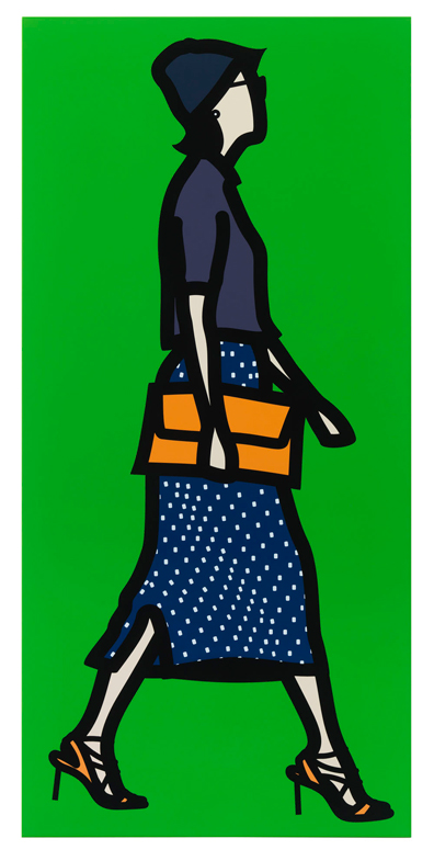 Julian Opie: Silkscreen on painted wooden board
110 x 52 x 3 cm
Unikat. 