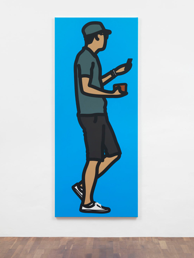 Julian Opie: Vinyl on wooden stretcher
226 x 94 x 3,5 cm
Unikat. 