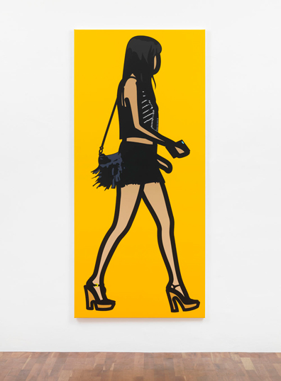 Julian Opie: Vinyl on wooden stretcher
222 x 100 x 3,5 cm
Unikat. 