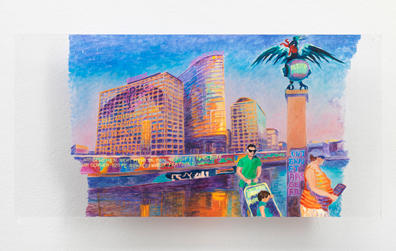 Anna Meyer: 2014
Öl auf Plexiglas, 25 x 50 cm. Lukas Dostal