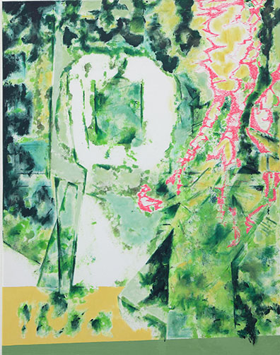 Caroline Corleone: Mixed media auf Leinwand, 90 x 70 cm. Caroline Corleone