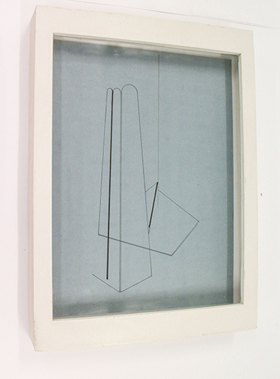Sebastian Koch: Tusche auf Papier, Gips, 31 x 22,5 x 3,5 cm, Unikat. Sebastian Koch