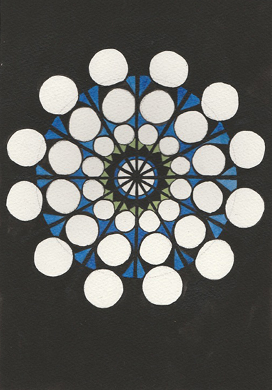 Jenni Tischer: Bleistift, Aquarell, 
26 x 18 cm, Unikat. Richard Lange