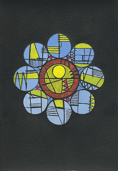 Jenni Tischer: Bleistift, Aquarell, 
26 x 18 cm, Unikat. Richard Lange