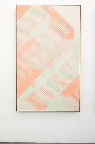 Theresa Eipeldauer: Siebdruck auf Leinwand, 
150 x 90 cm, Unikat. Theresa Eipeldauer