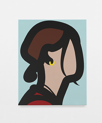Julian Opie: Siebdruck auf Papier auf Aluminium,
106 x 85,3 x 3 cm, Unikat. Studio Julian Opie
