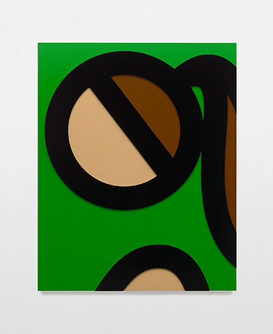 Julian Opie: Autolack auf Aluminium,
180 x 144 cm, Unikat. Studio Julian Opie