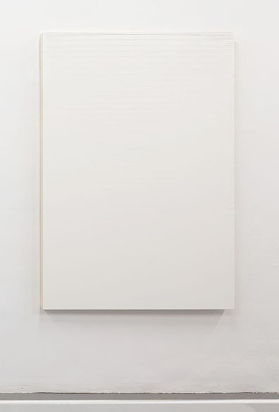  EMAK BAKIA _ curated by_Vienna 2016  "Meine Herkunft habe ich mir selbst ausgedacht": Fading Indigo, 2015
Pigment und Kasein auf Holz, 
145 x 100 cm
Courtesy Krobath Wien. Rudolf Strobl