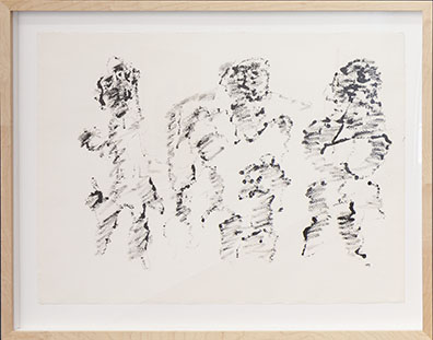  EMAK BAKIA _ curated by_Vienna 2016  "Meine Herkunft habe ich mir selbst ausgedacht": Henri Michaux, MP 539, 1968/69
Acryl auf Papier, 55 x 75 cm, Unikat. 
Leihgabe: Sammlung Ploner Wien. Rudolf Strobl