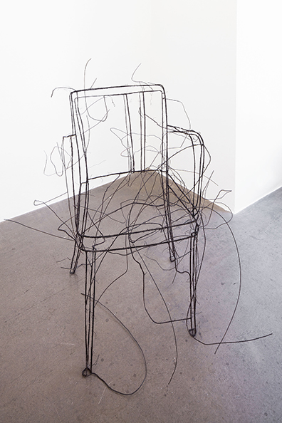FRITZ PANZER / JOSEF BAUER: Prenning, 2014
Sessel, Drahtskulptur, 
100 x 100 x 100 cm, Unikat / Unique
. 
