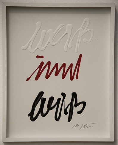FRITZ PANZER / JOSEF BAUER: weiß und weiß, 1987
Papier, Lack,
36 x 30 cm, gerahmt, Unikat
. 