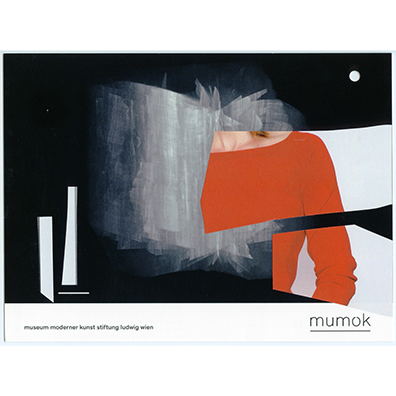 COLLAGE_Jiří Kolář . Jiří Kovanda . Dominik Lang  . Katja Strunz . Sofie Thorsen . Jenni Tischer : Untitled (mumok 4)
2017
Collage auf Einladungskarte / Collage on the invitation card
21,2 x 15 cm Unikat / Unique. Jiri Kovanda