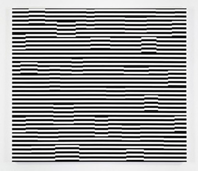 Esther  Stocker: 
O.T. / Untitled, 2018
Acryl auf Baumwolle / acrylic on cotton
140 x 160 cm
Unikat/unique. 
