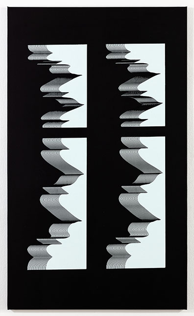 Theresa Eipeldauer: 
Acryl auf Leinwand, Unikat Siebdruck / 
Acrylic on canvas, unique screenprint
150 x 90 cm. Unikat/Unique . Theresa Eipeldauer