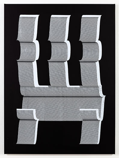 Theresa Eipeldauer: 
Acryl auf Leinwand, Unikat Siebdruck / 
Acrylic on canvas, unique screenprint
150 x 110 cm. Unikat/Unique . Theresa Eipeldauer