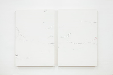 Sofie Thorsen: 
Pigment und Kaseinfarbe auf Holz / pigment and casein paint on wood
je/each 145 x 100 cm
Unikat/unique. Sofie Thorsen.