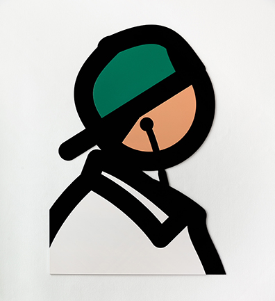 Julian Opie: 
Autolack auf Aluminium / Auto paint on aluminium. 
196,8 x 140,8 cm. Unikat/Unique.. Studio Julian Opie