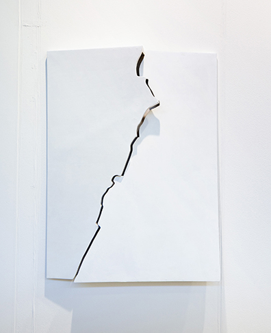 Josef Bauer[br]Hertha Hurnaus[br]Fritz Panzer[br]Sofie Thorsen : Skulptur, 2-teilig, 
Hartfaserplatte, Gewebe, Lack
120 x 90 x 10 cm 
Unikat. 