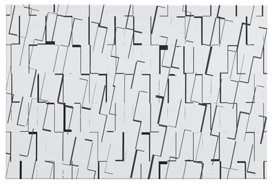 Esther Stocker: 2010, Acryl auf Baumwolle, 60 x 90 cm. Michael Goldgruber