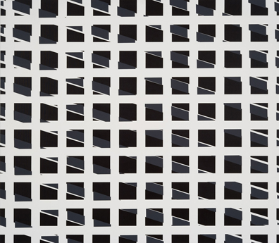 Esther Stocker: 2010, Acryl auf Baumwolle, 140 x 160 cm. Michael Goldgruber