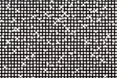 Esther  Stocker: 2010, Acryl auf Baumwolle, 200 x 300 cm, Unikat. 