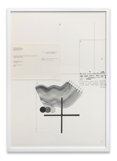 Get Concrete At Some Point - Falke Pisano, Jenni Tischer, Simone Schardt: Aquarell, Text, Zeichnung auf Papier, gerahmt 83,5 x 59,5 cm. 