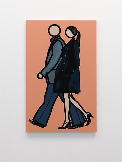 Julian Opie: 2010
Siebdruck auf bemaltem Holz
100 x 62 cm. 