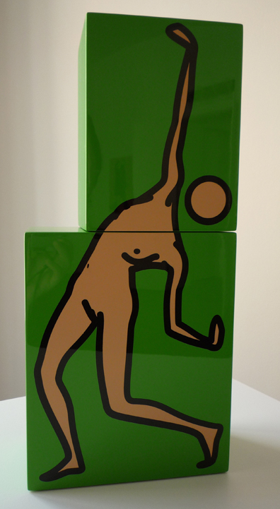 Julian Opie: Caterina dancing. 02 (Grün), 2010
Siebdruck auf bemaltem Holz /Silkscreen on painted wood
34,2 x 15,7 x 8 cm. 