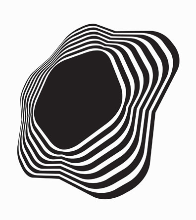 black/white & chewing gum: O.T., 2006, 
Acryl auf Leinwand, 160 x 130 cm. 